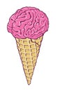 Brain ice cream vectorfileÃ¢â¬â stock illustration Ã¢â¬â stock illustration file